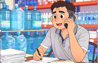 送水店怎么管线上订单？